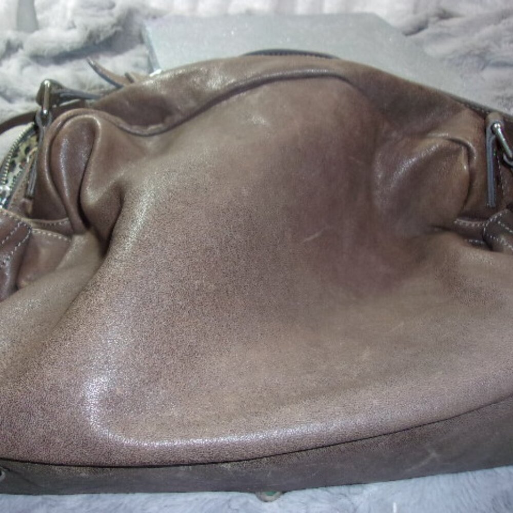 E-95 SORIAL (NEW YORK) BROWN LEATHER SHOULDER BAG - Picture 9 of 16